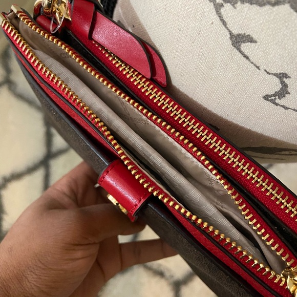 Michael Kors Signature Tab Double Zip Phone Crossbody - Picture 8 of 10